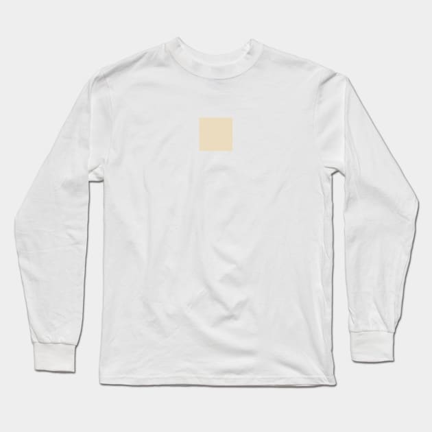 Minimalist pale beige cream color decor Long Sleeve T-Shirt by Merch ArtsJet